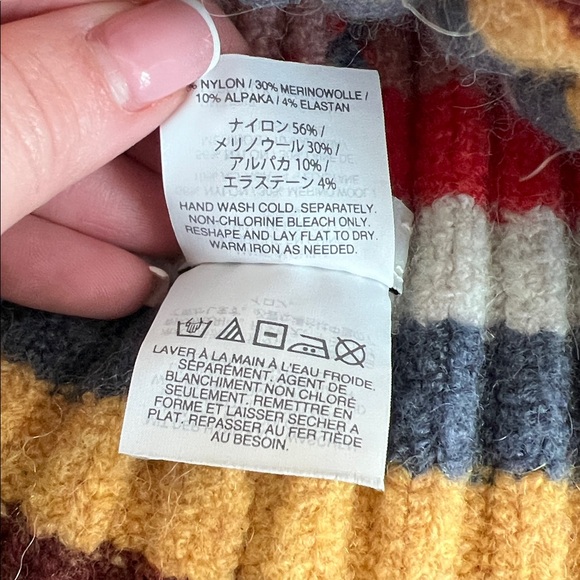 Madewell Merino Wool/Alpaca Blend Striped Beanie OS - Picture 4 of 4